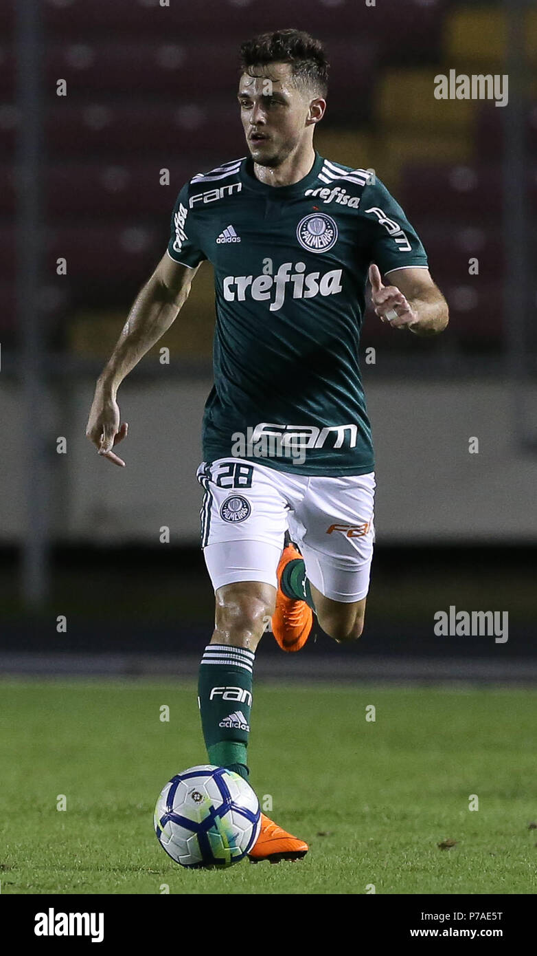 CIDADE DO PANAMÁ, CP - 04.07.2018: PALMEIRAS X INDEPENDENTE MEDELLÍN - Hyoran, da SE Palmeiras, contro il CD Independiente Medellín durante una gara amichevole di Rommel Fernandez Guiterrez Stadium di Panama City. (Foto: Cesar Greco/Fotoarena) Foto Stock