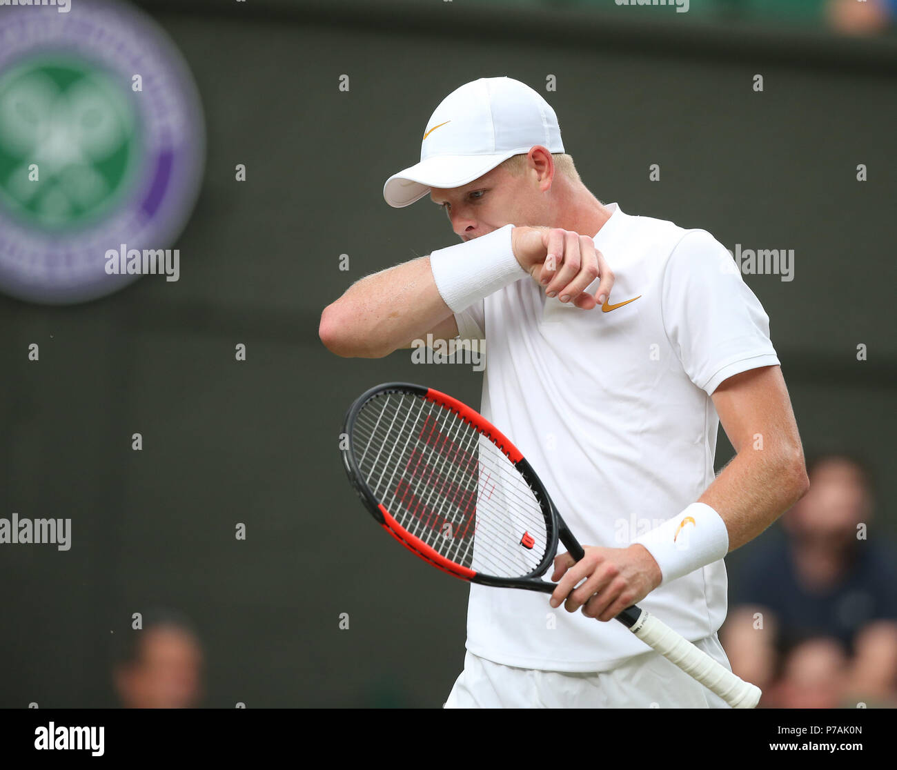 KYLE EDMUND, i campionati di Wimbledon 2018, i campionati di Wimbledon 2018 All England Tennis Club, 2018 Foto Stock