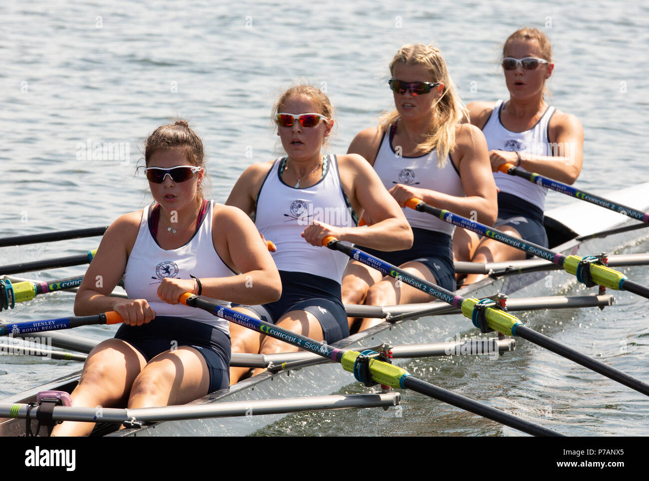 Henley Royal Regatta, Henley on Thames, Regno Unito. Il 5 luglio 2018. 2018 vedere la maggior parte di sesso parità di concorrenza ancora. 3 nuovi trofei e l'estensione di alcuni trofei esistenti per avviare il mercoledì invece di venerdì. Credito: Allan Staley/Alamy Live News Foto Stock