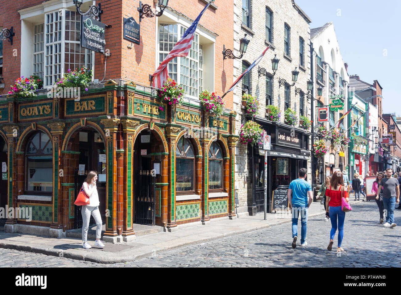 Temple Bar di Dublino, Provincia di Leinster, Repubblica di Irlanda Foto Stock