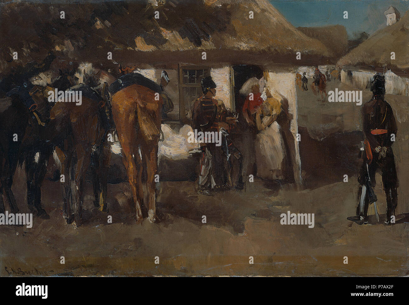 . Inkwartiering tra il 1880 e il 1919 34 George Hendrik Breitner - Inkwartiering Foto Stock