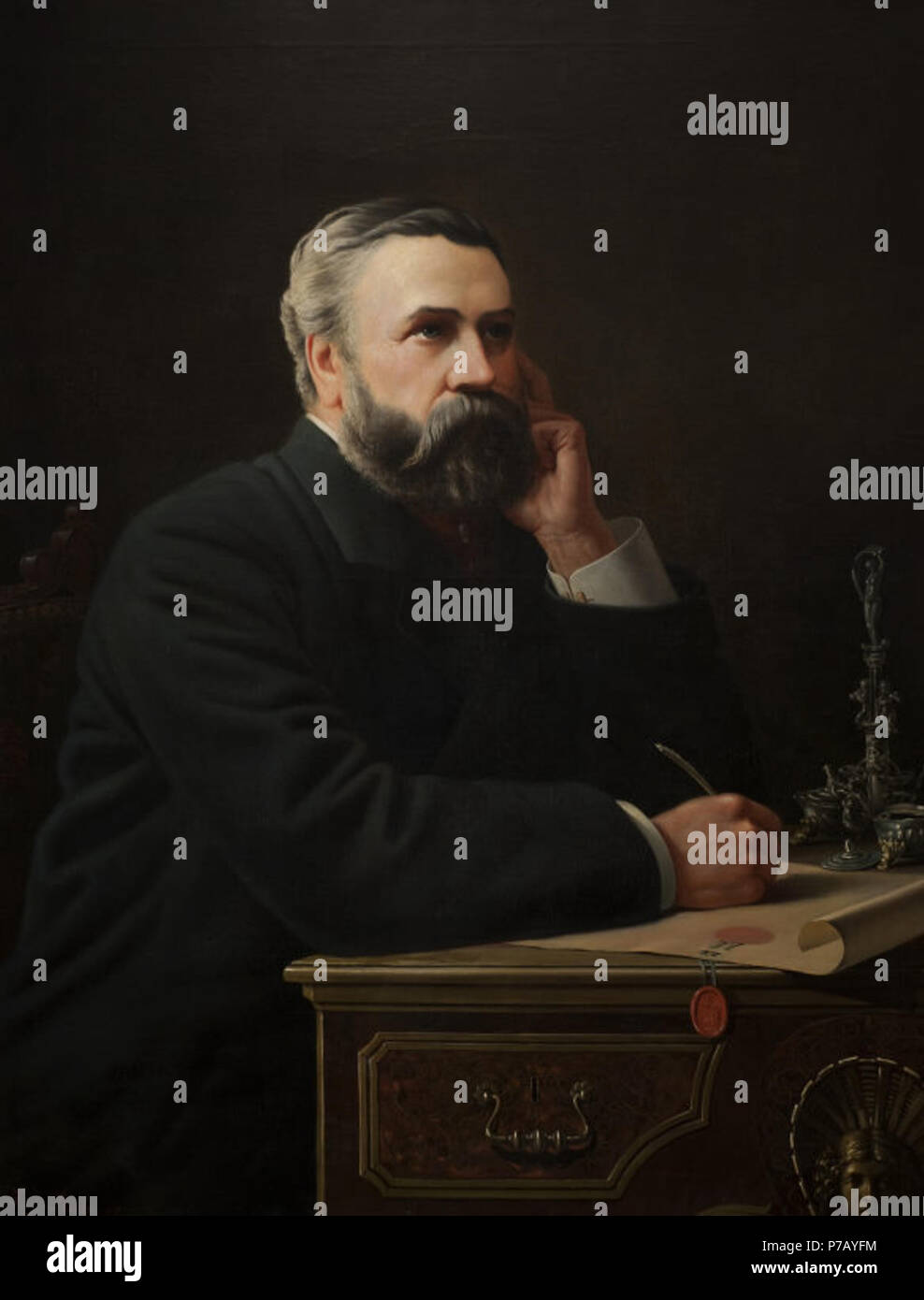 . Ritratto di J.T. Mackelvie, Esq 1892 53 Louis John Steele - Ritratto di J.T. Mackelvie, Esq - U-194 - Auckland Art Gallery Foto Stock