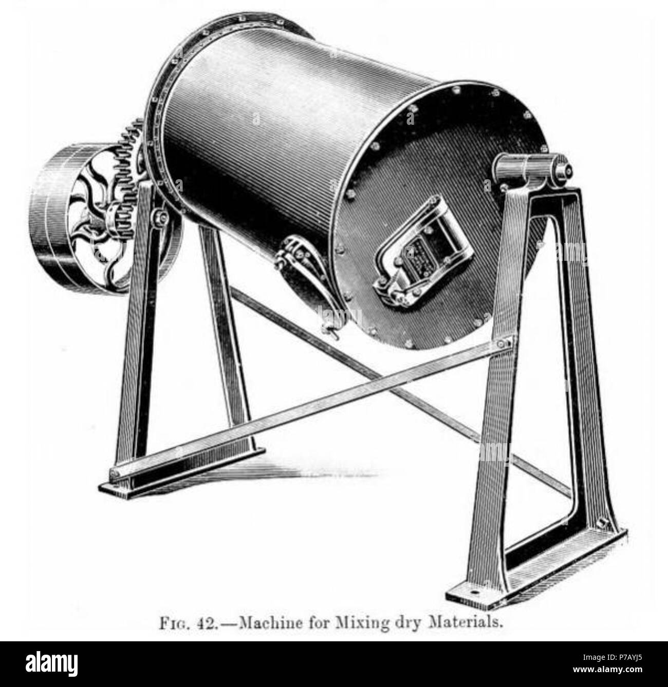 Inglese: Macchina per la miscelazione di materiali secchi . 1906 54 Macchina per la miscelazione di materiali secchi Foto Stock
