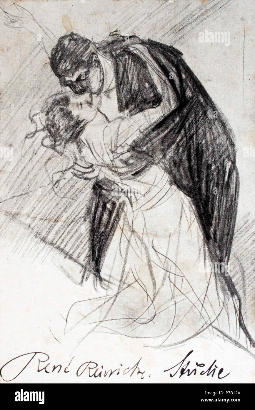 Deutsch: Der Kuss, Studie . prima di 1926 33 Der Kuss Foto Stock