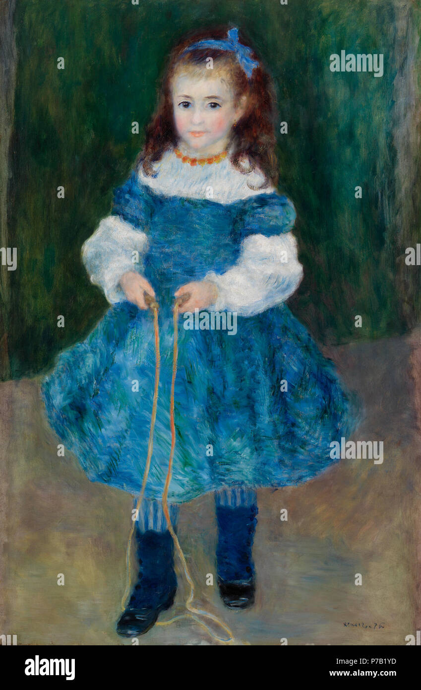 . Ragazza con un salto con la corda (Ritratto di Delphine Legrand) 1876 63 Pierre-Auguste Renoir - Ragazza con un salto con la corda (Ritratto di Delphine Legrand) - BF137 - Barnes Foundation Foto Stock