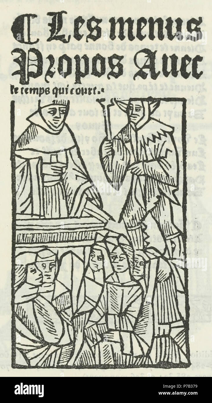 66 Recueil général des sotties, éd. Picot, tomo I, pagina 101 Foto Stock