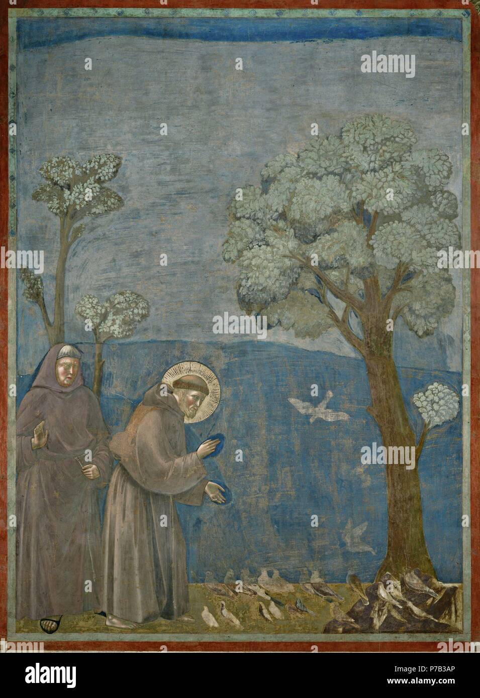 San Francesco di Assisi che predica agli uccelli. Museo: SAN FRANCESCO. Foto Stock