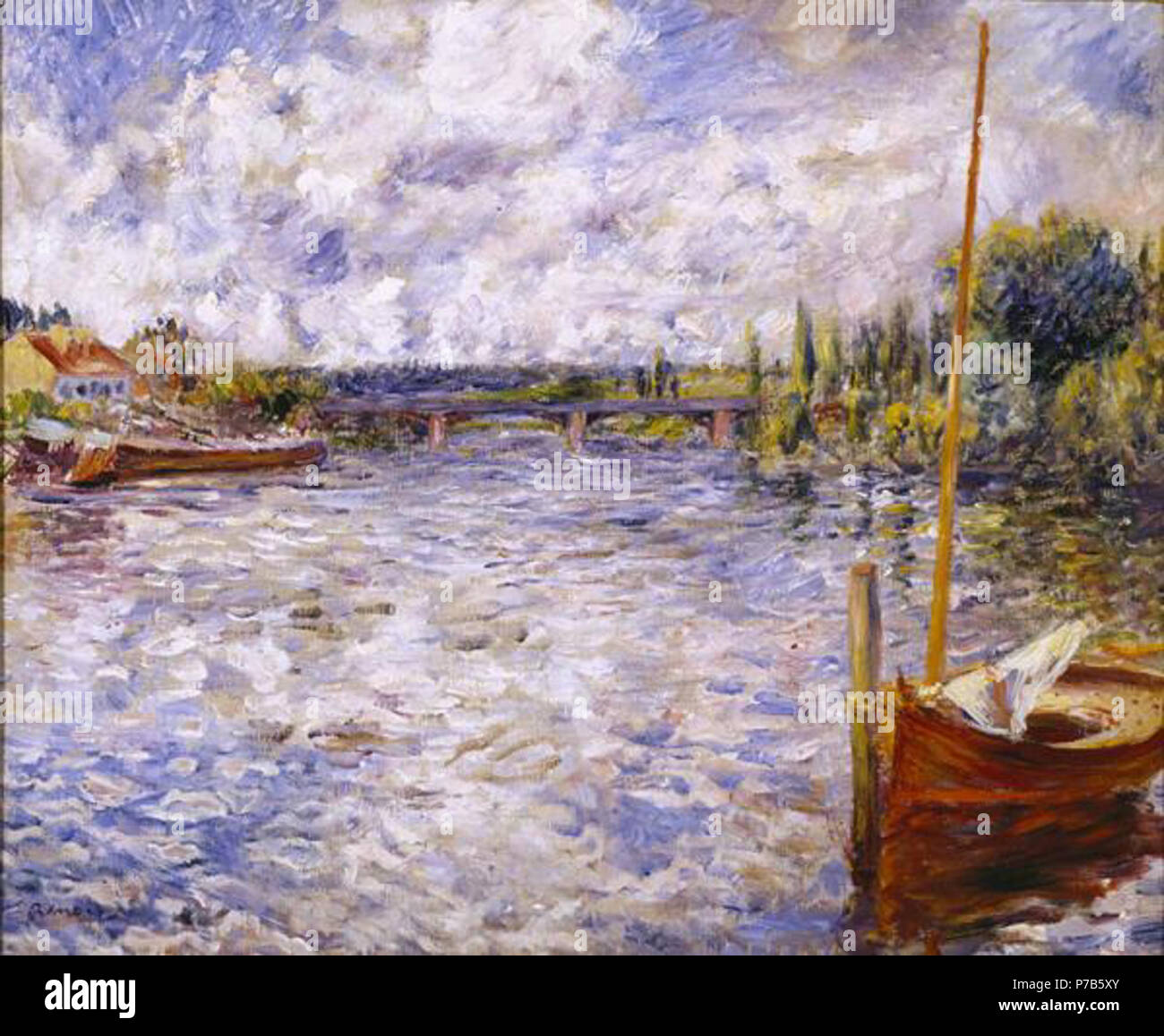 . Francese: La Seine à Chatou Senna a Chatou 1874 74 Renoir Senna a Chatou DMA Foto Stock