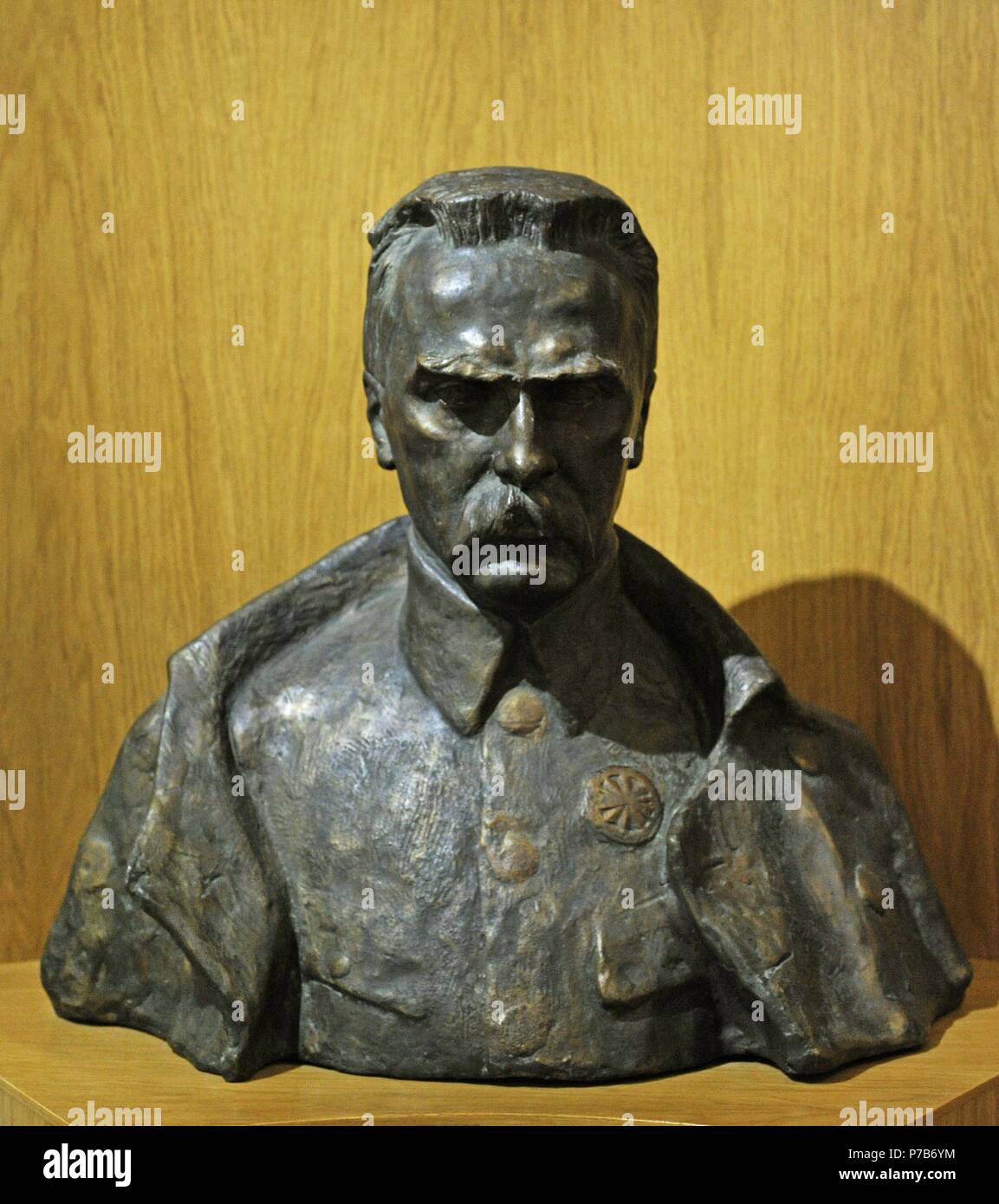 Jozef Pilzudski (1867-1935). Statista polacco. Il capo di stato della Seconda Repubblica di Polonia. Busto. Museo storico. Gdansk. La Polonia. Foto Stock