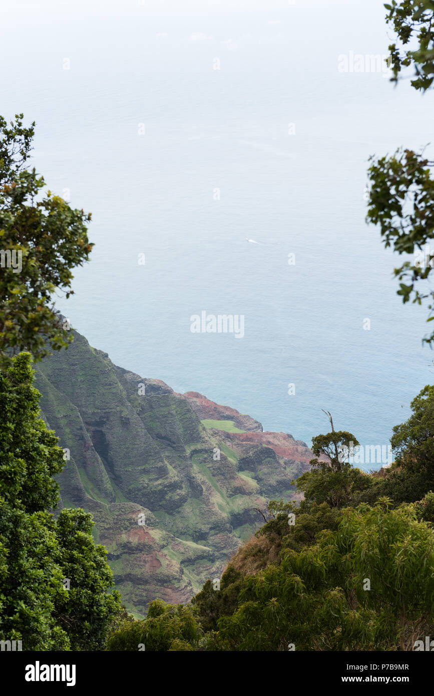 Bellissima Costa di Na Pali parco dello stato Foto Stock