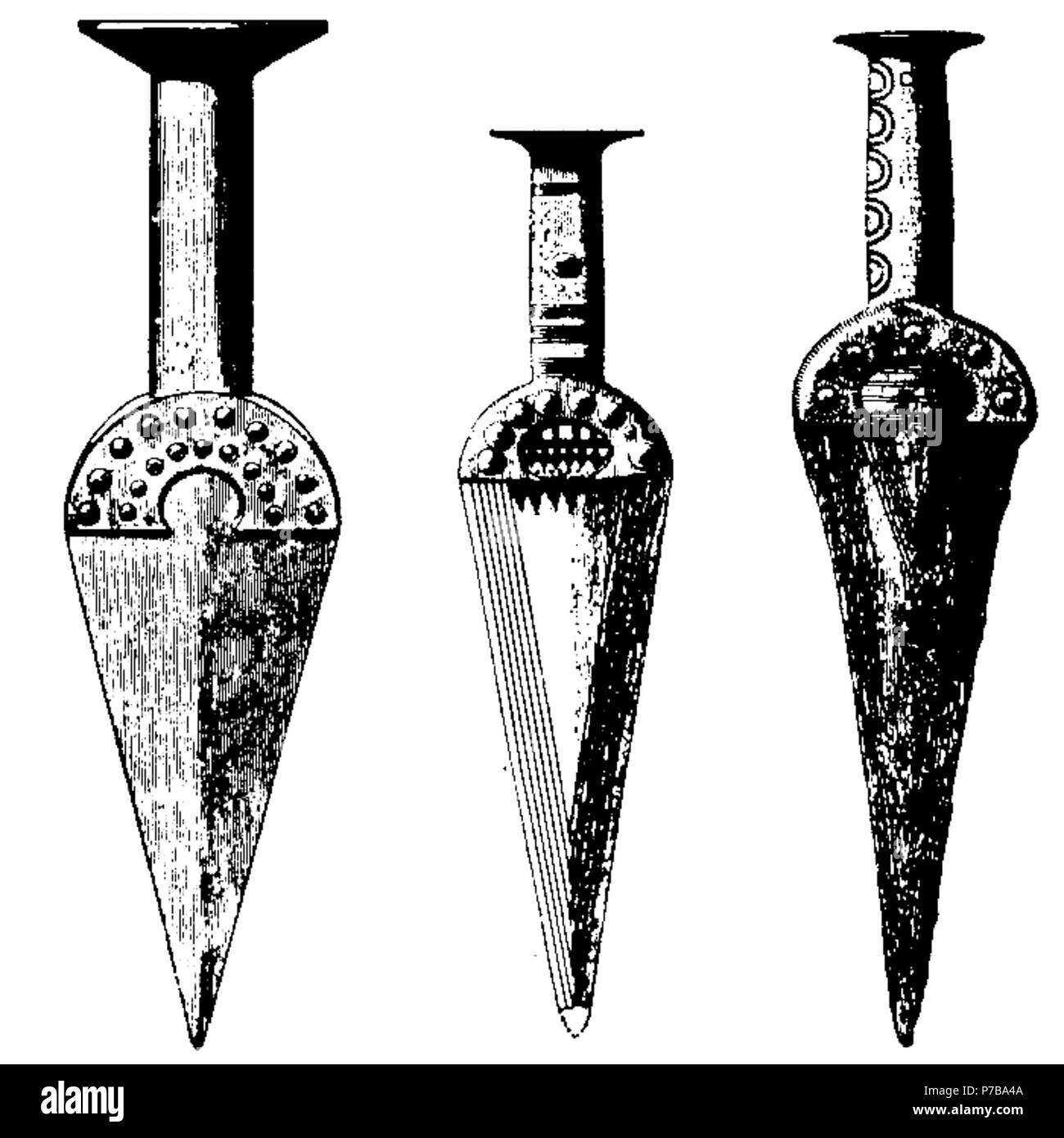 46 pugnali italiano (età del bronzo) Foto Stock