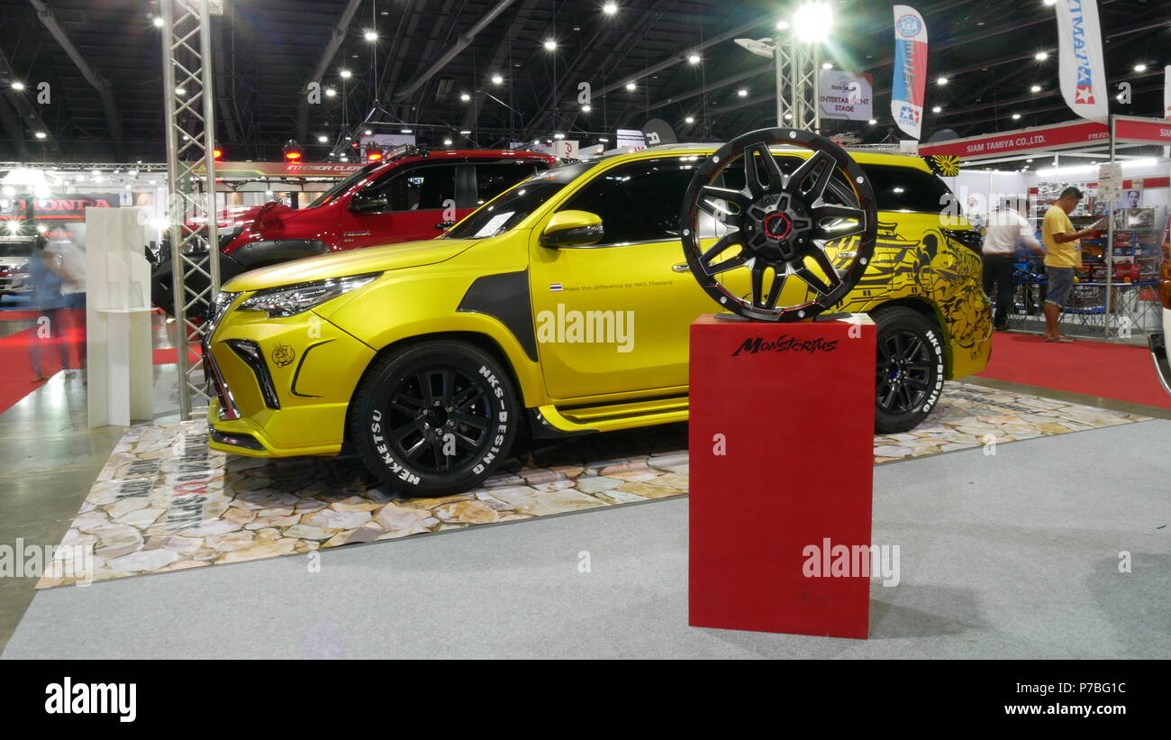 BANGKOK - luglio 4 : Modifica car show a Bangkok International Auto Salon 2018, il più grande e magnifico auto modificato e accessori per automobile Foto Stock