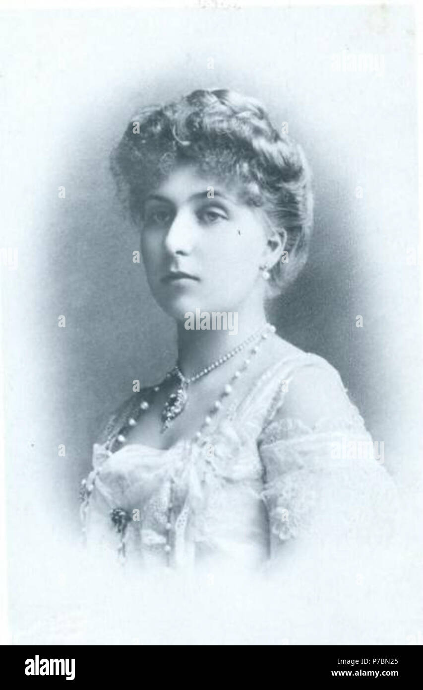 Inglese: Victoria Eugenia di Battenberg, regina di Spagna . 1906 82 VictoriaEugenia Foto Stock