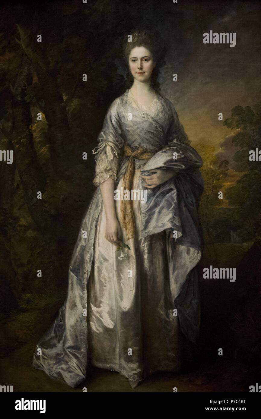 Thomas Gaunsborough (1727-1788). Il pittore inglese. Ritratto di Maria, Signora Eardley (1743-1794), 1766, Museo Nazionale. Stoccolma. La Svezia. Foto Stock