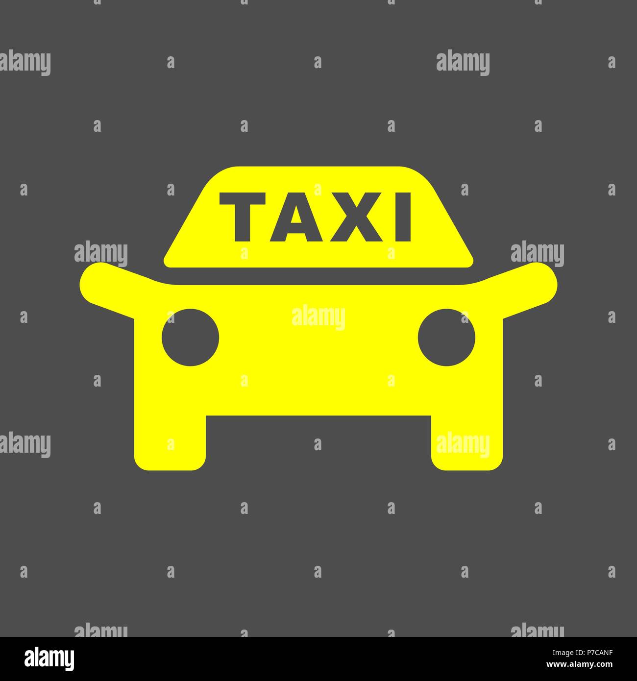 Taxi icona vettore. Taxi segno silhouette illustrazione di un taxi Illustrazione Vettoriale