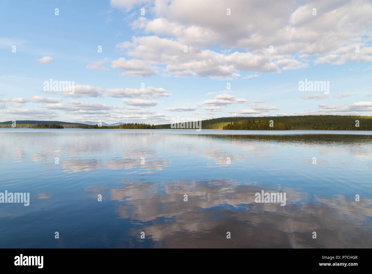 Lago di Muonio, Lapponia, Finlandia Foto Stock