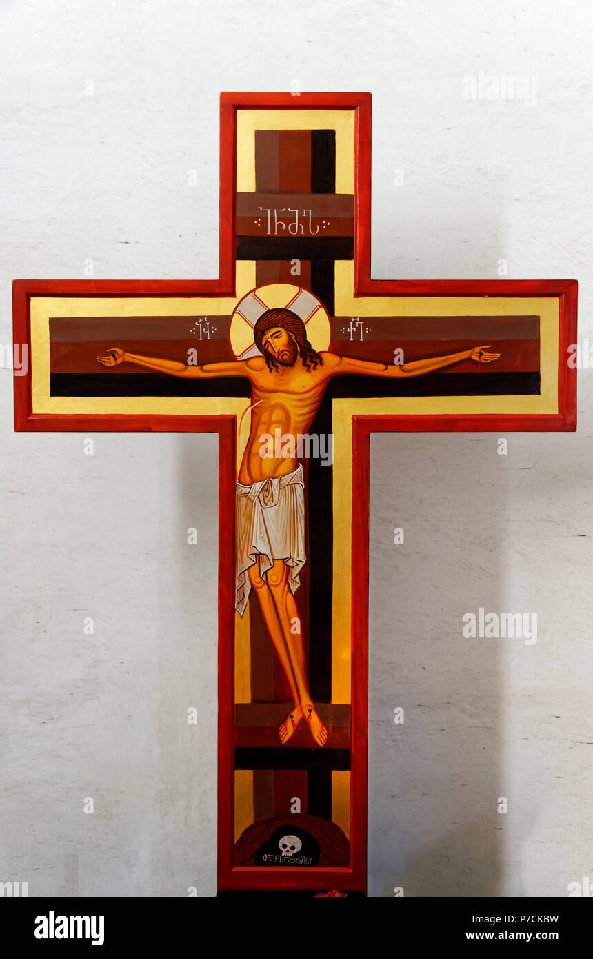Chiesa della residenza del Catholicos-Patriarca di tutta la Georgia, Croce, Zugdidi, Samegrelo provincia, Georgia Foto Stock