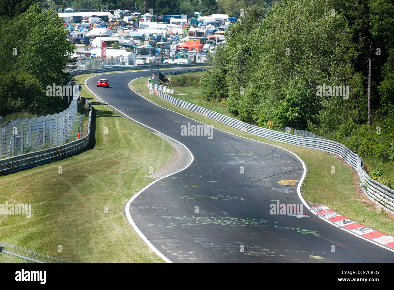 Race Track, Nuerburgring, Nordschleife, Eifel, Renania-Palatinato, Germania, Europa Foto Stock