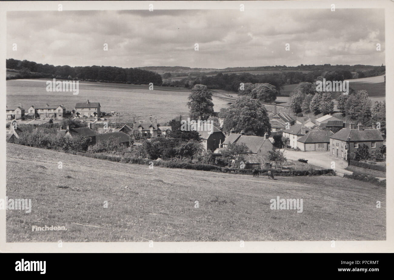 Vintage Fotografia di Finchdean, Hampshire, Regno Unito Foto Stock