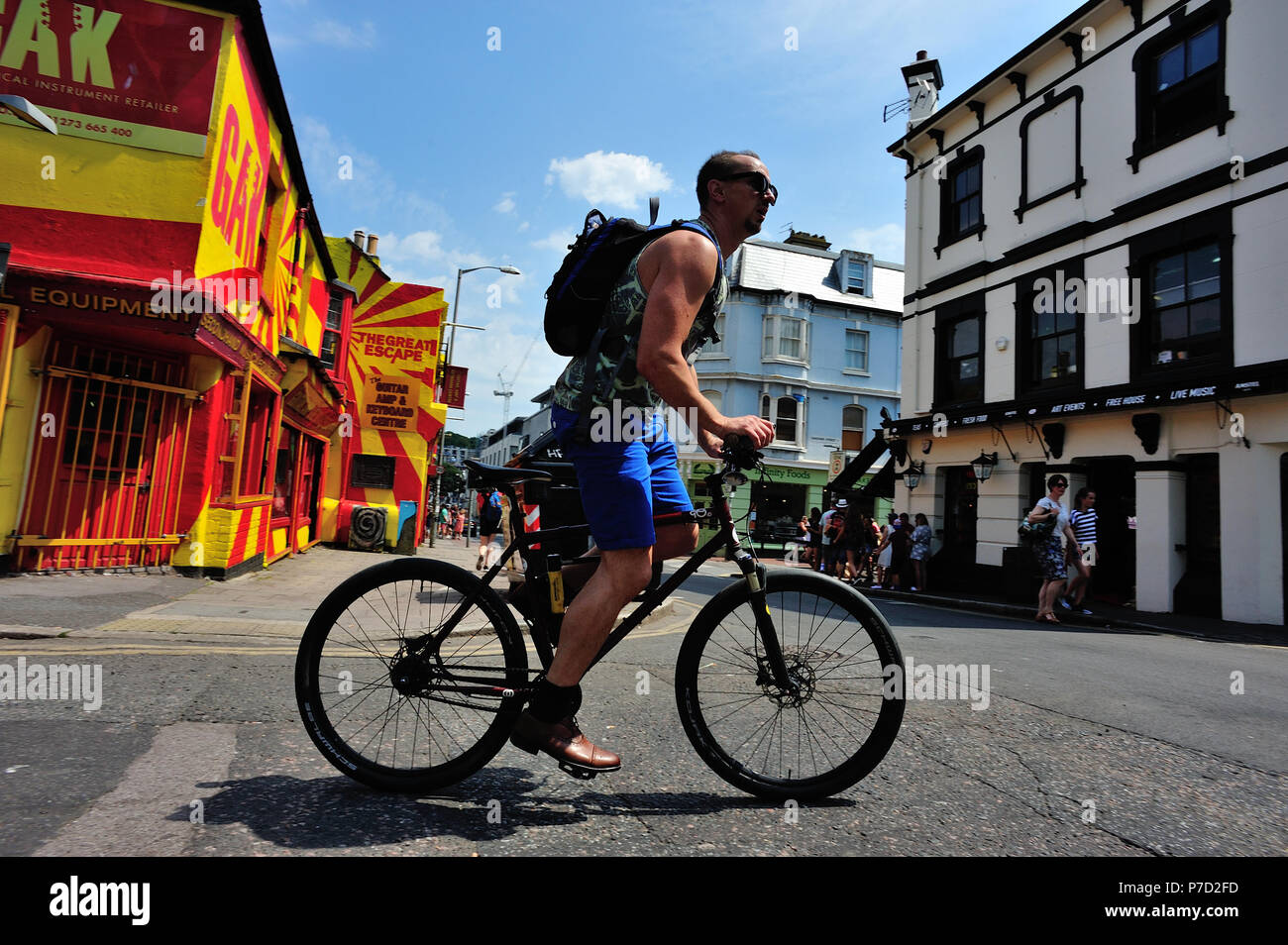 Escursioni in bicicletta in Brighton, Inglese la cittadina sul mare, Brighton & Hove, East Sussex, England, Regno Unito Foto Stock