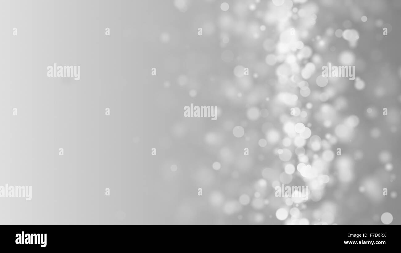 Molti white bokeh particelle nello spazio, generato dal computer sfondo astratto, 3d rendering sullo sfondo Foto Stock