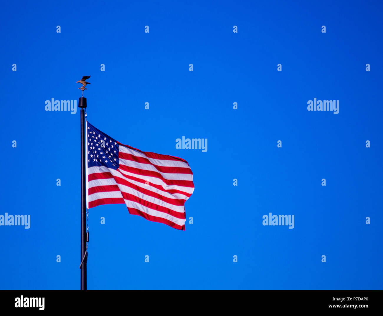 Noi bandiera al vento Foto Stock