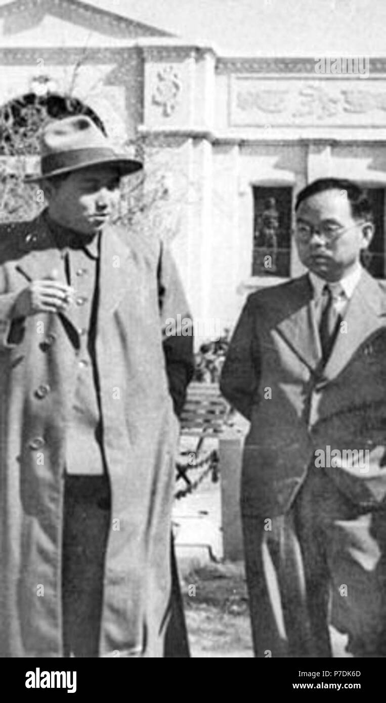 1948년 김일성 박헌영 1948 Kim Il Sung Park Heon giovani. Foto Stock