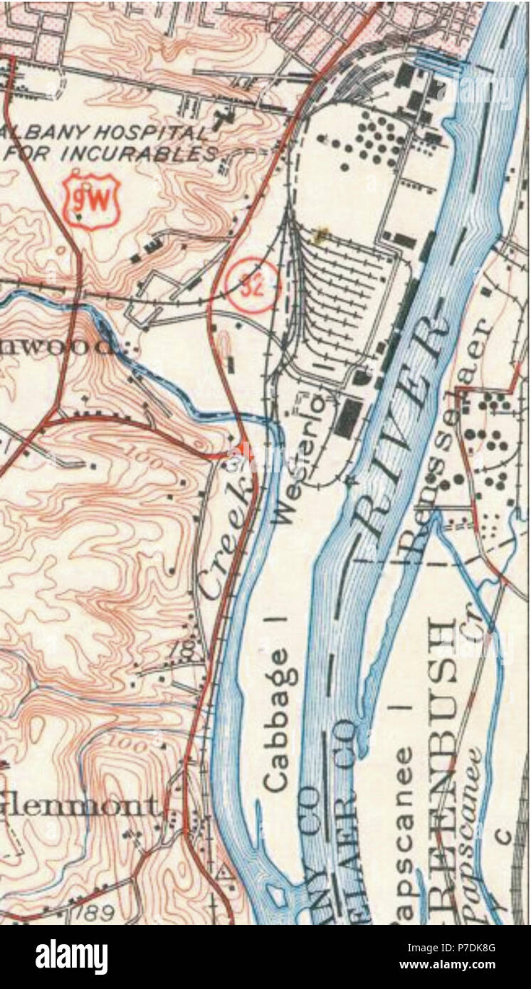 1950 Porto di Albany. Foto Stock