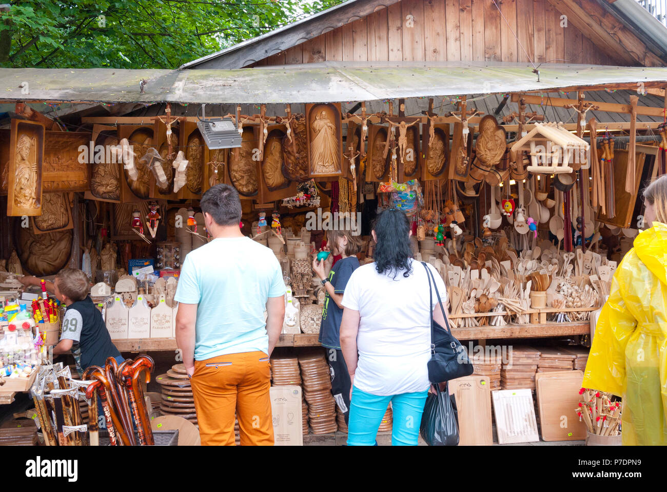 Mercato all'aperto a Zakopane Poland, l'Europa. Foto Stock