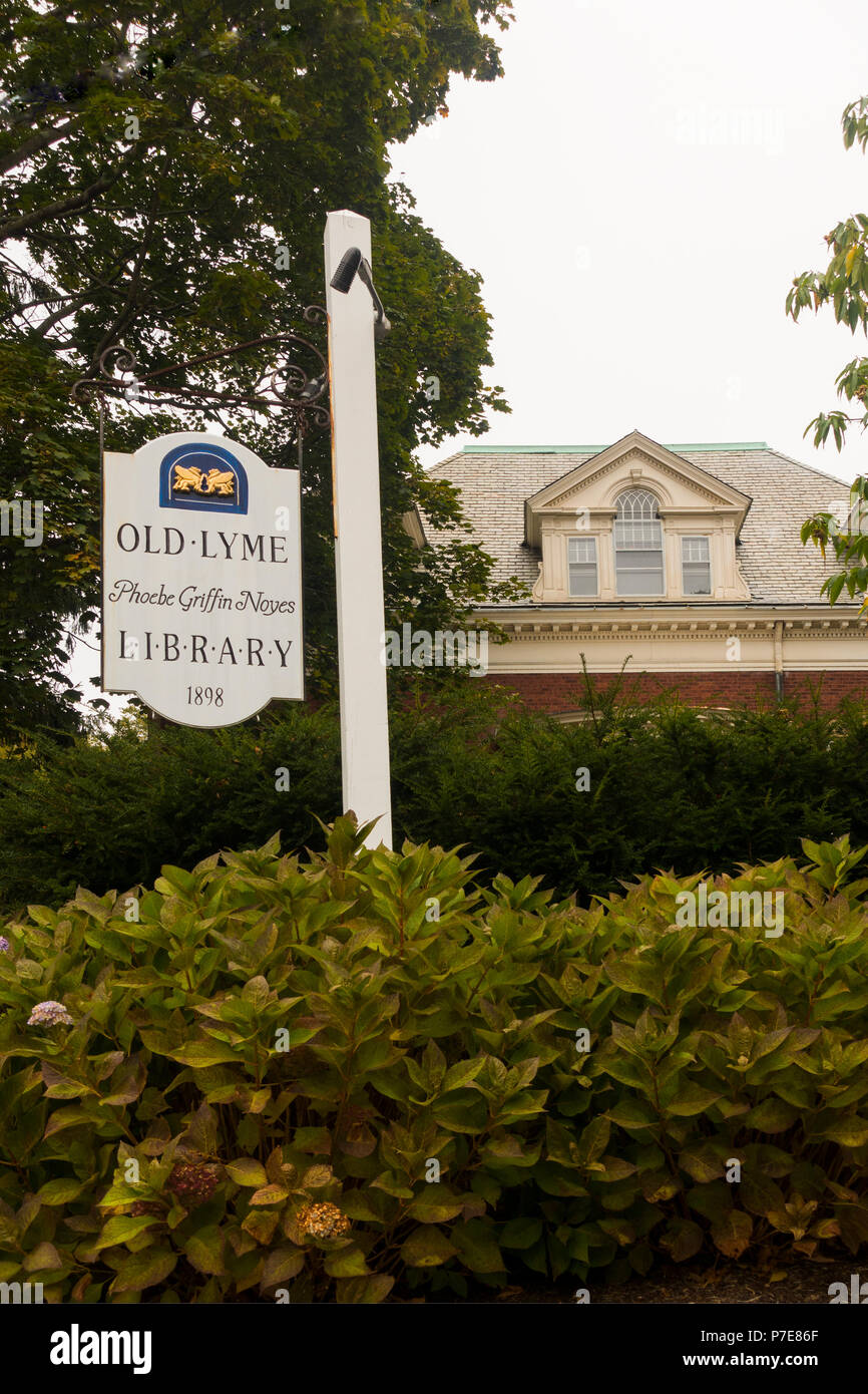 Old Lyme Phoebe Griffin libreria Noyes CT Foto Stock