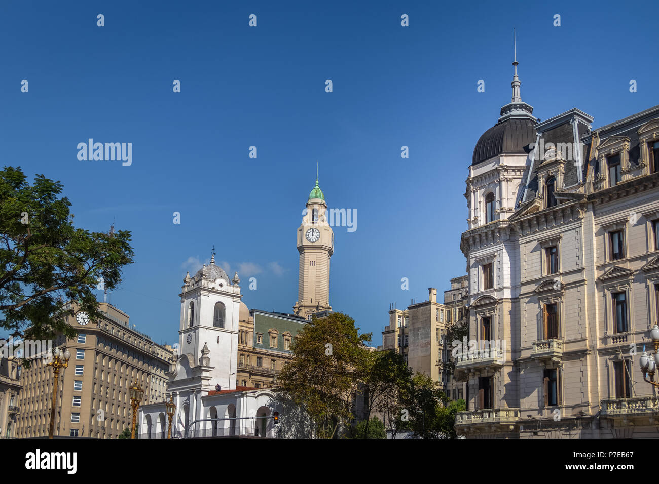 Edifici nel centro di Buenos Aires nei pressi di Plaza de Mayo - Buenos Aires, Argentina Foto Stock