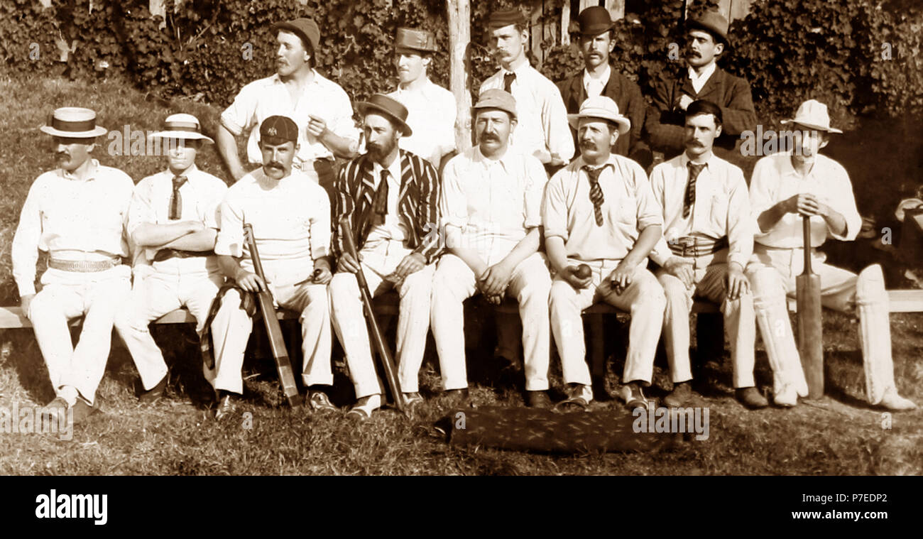 Un villaggio di cricket, agli inizi del novecento Foto Stock