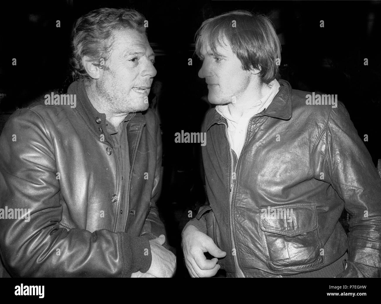 1978 New York City Marcello Mastroianni Gerard Depardieu a Studio 54 Credito: Adam Scull-Il PHOTOlink/MediaPunch Foto Stock