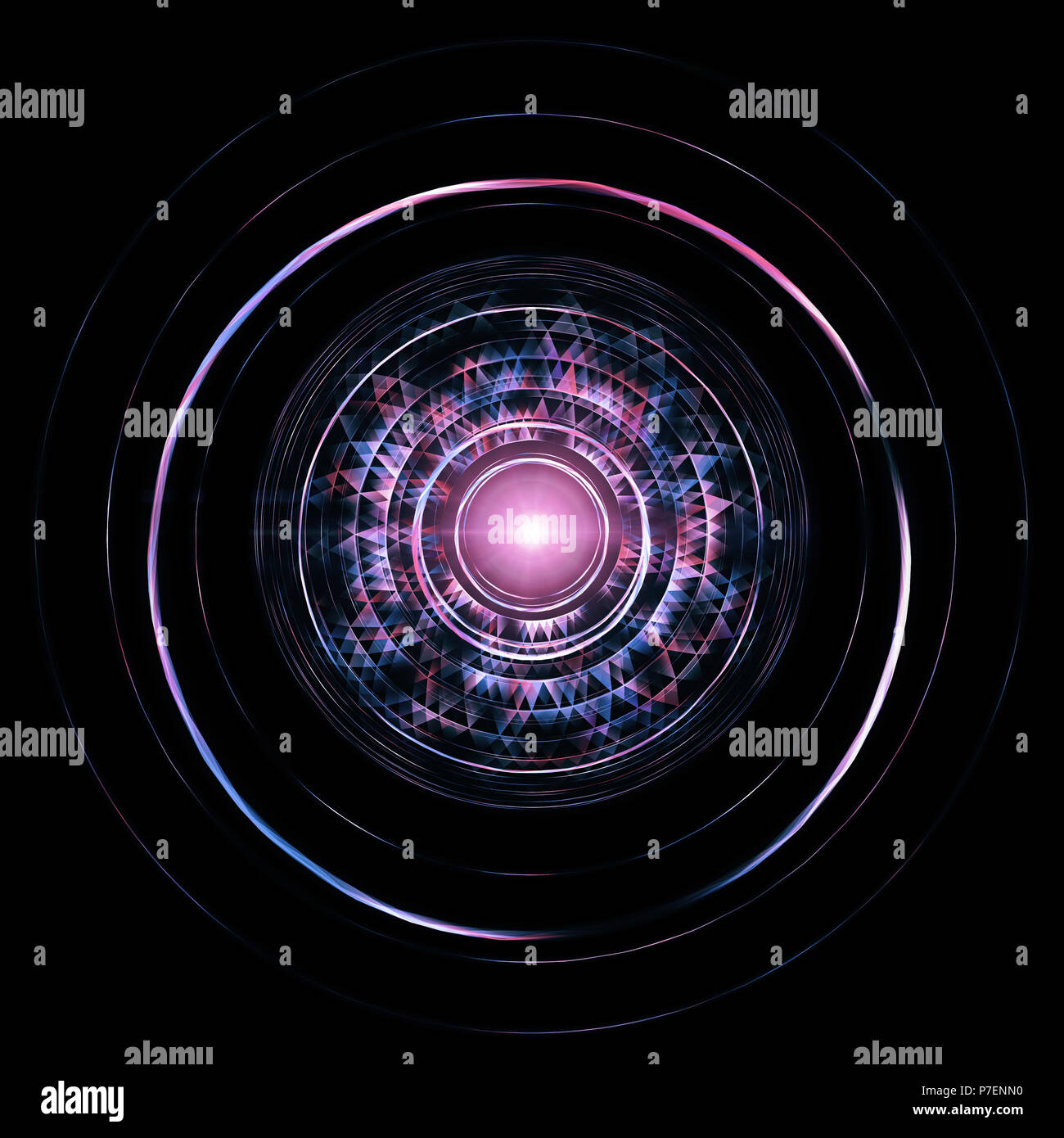Il futuristico HUD isolati su sfondo nero. Tecnologia aliena Concept Foto Stock