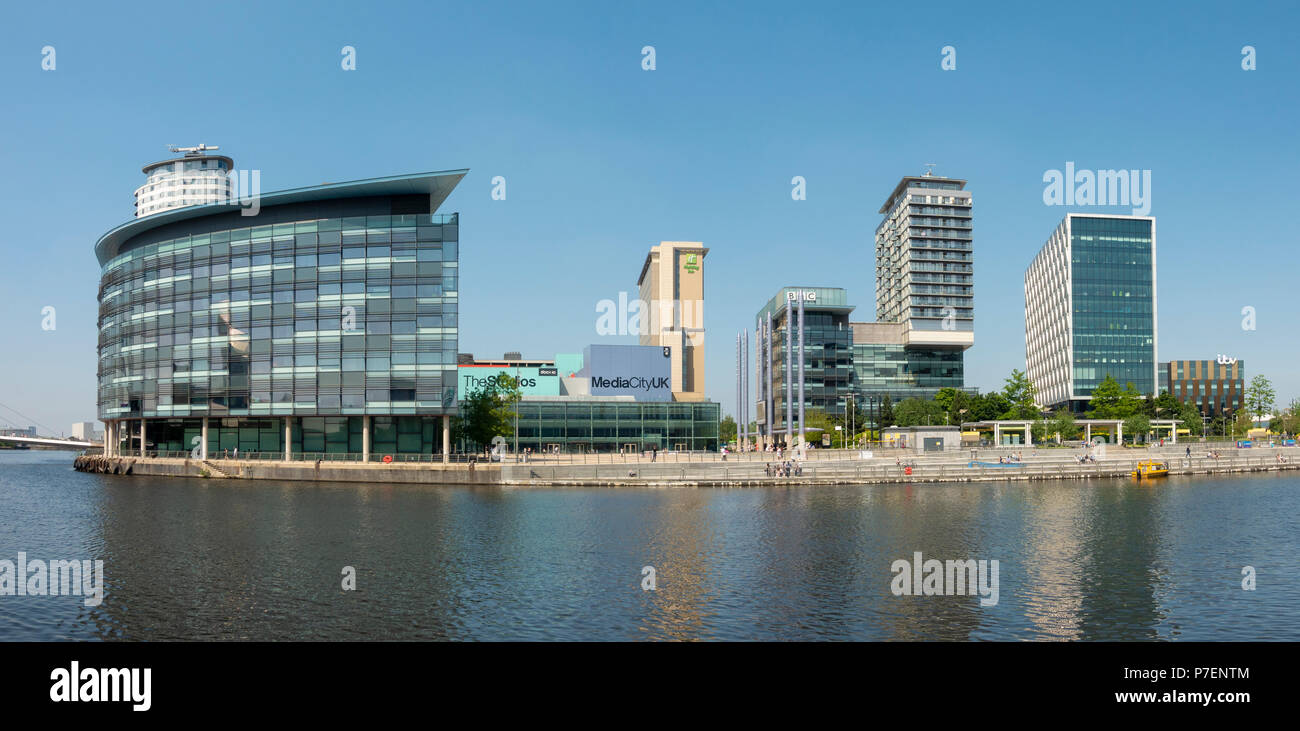 BBC e ITV di edifici a MediaCityUK, Salford Quays Foto Stock