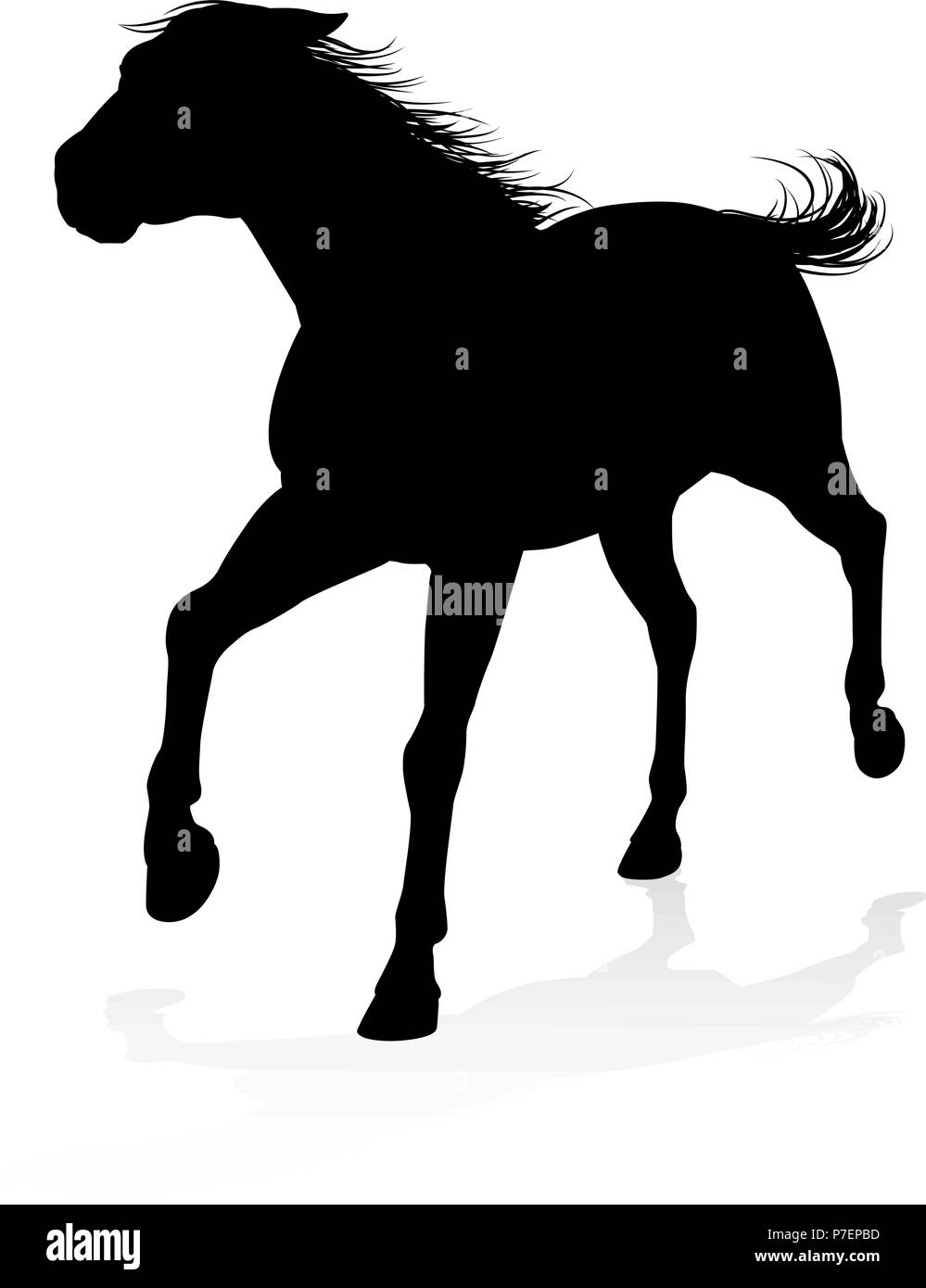 Cavallo Silhouette di animali Illustrazione Vettoriale