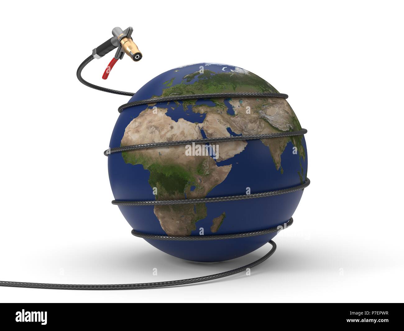 Auto ugello di gas massa di spremitura. 3d illustrazione Foto Stock