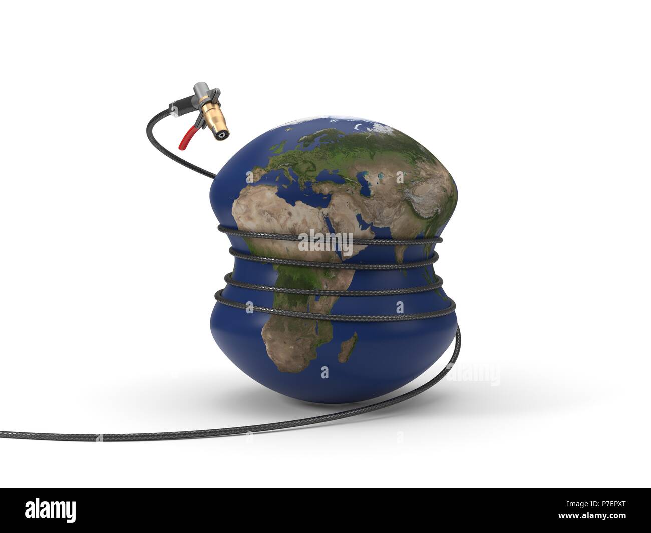 Auto ugello di gas massa di spremitura. 3d illustrazione Foto Stock