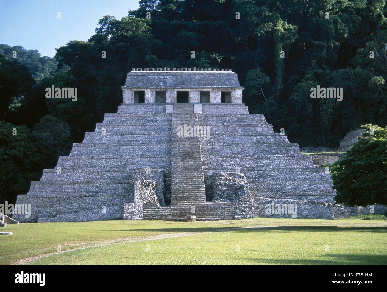 Messico. Palenque. Città Maya. 7th-8th c. tempio delle iscrizioni. Il monumento funerario di Hanab-Kapal. Periodo classico. Foto Stock