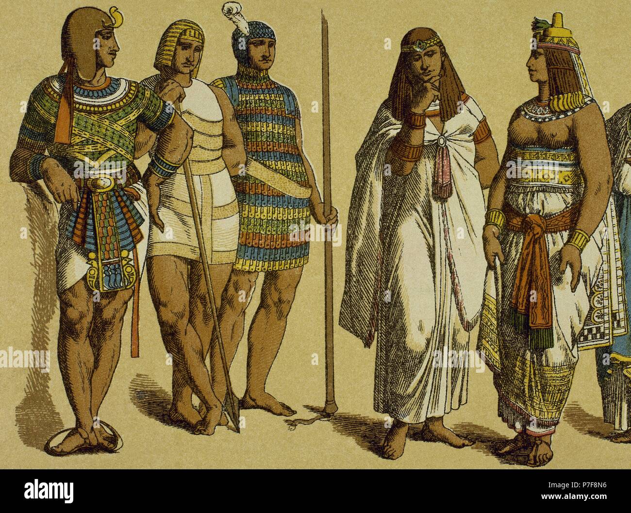L'Egitto. Il faraone con la guerra abbigliamento circondato da donne  aristocratiche Foto stock - Alamy