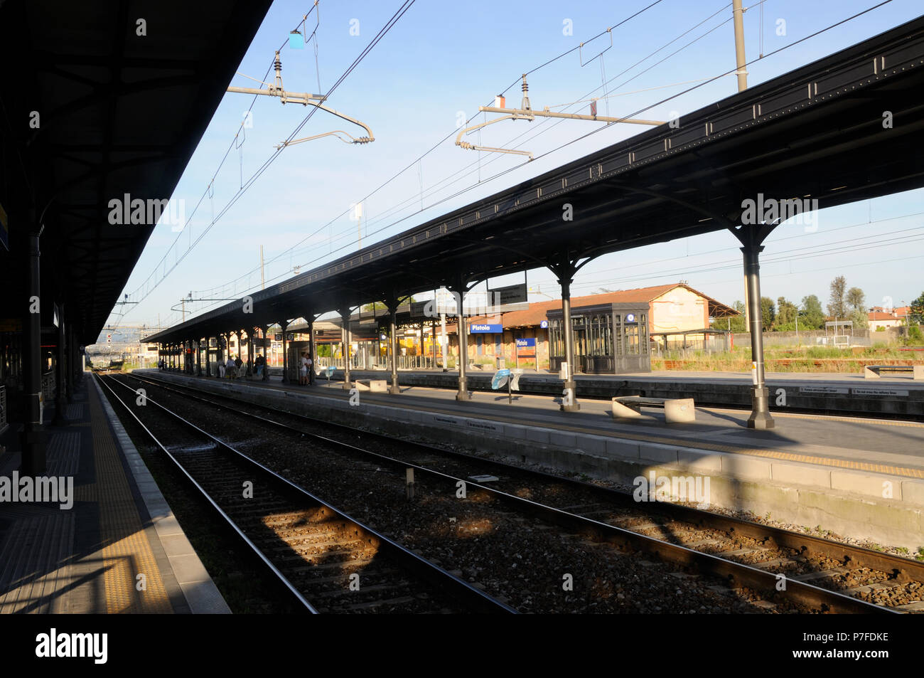 La stazione ferroviaria di Pistoia, Toscana, Italia Foto Stock