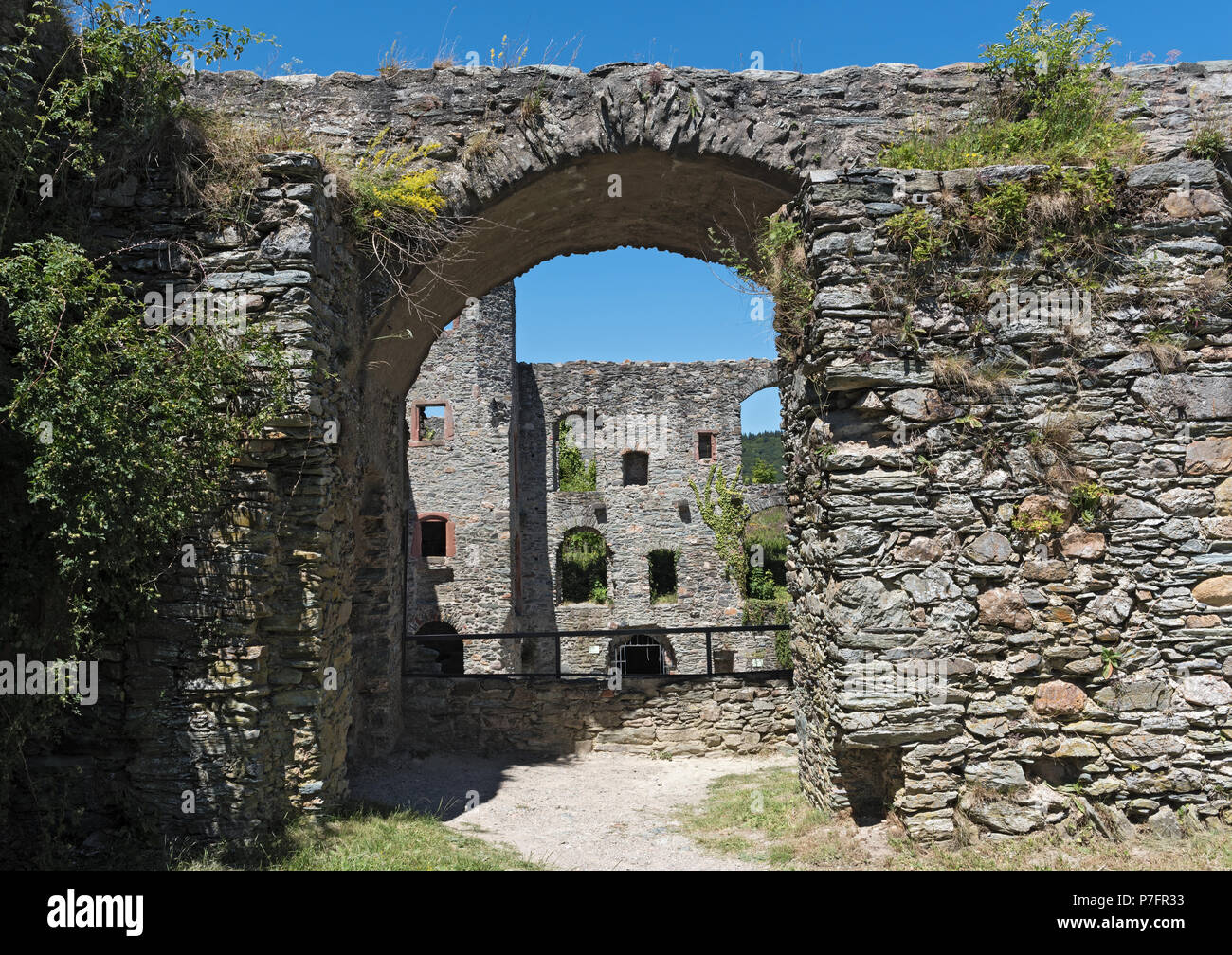 Rovina del castello Konigstein nel Taunus, vista interna, Germania Foto Stock