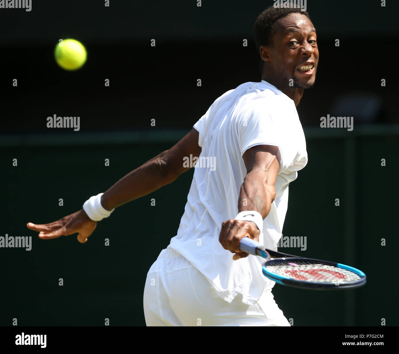 GAEL MONFILS, i campionati di Wimbledon 2018, i campionati di Wimbledon 2018 All England Tennis Club, 2018 Foto Stock