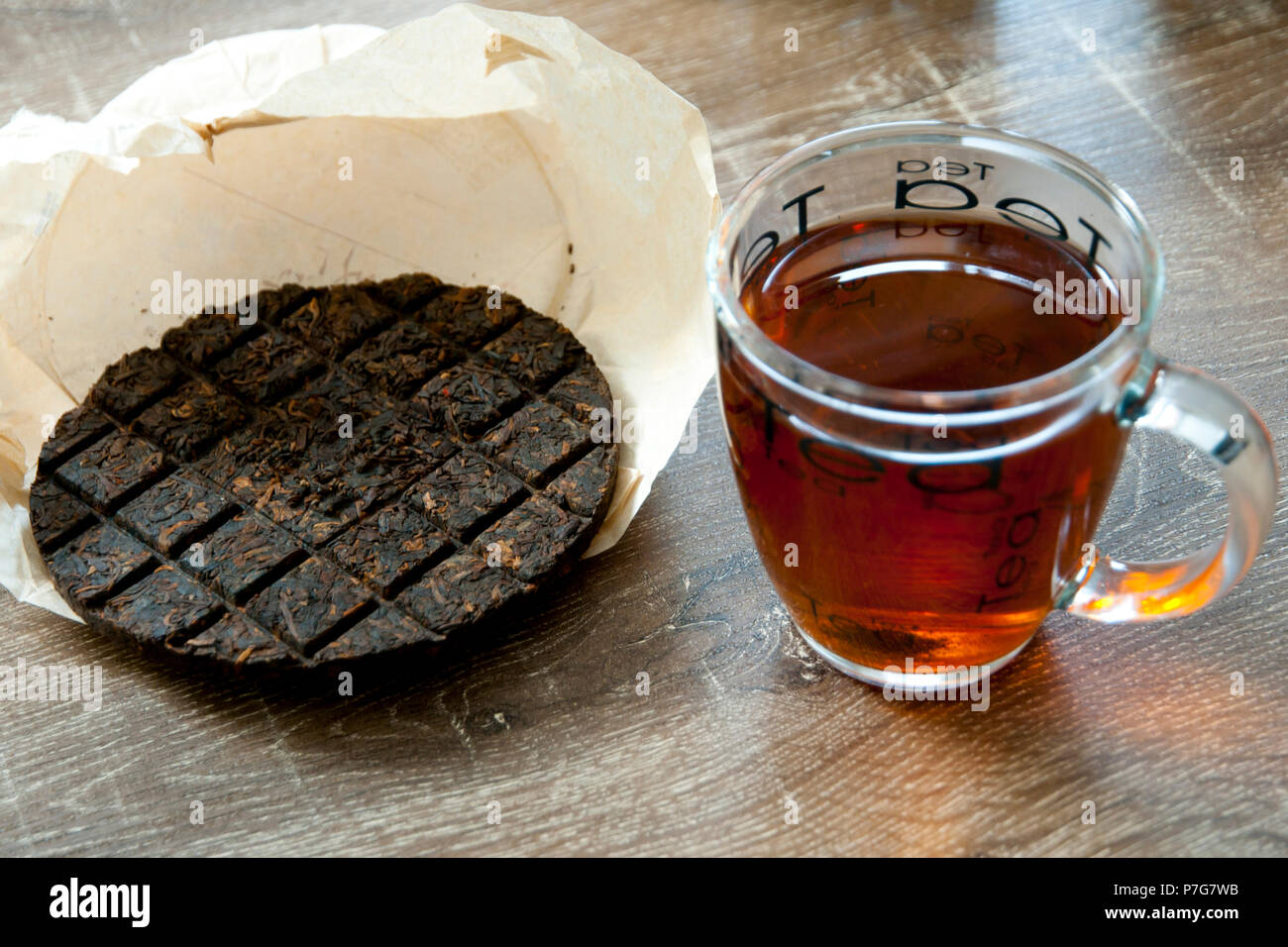 Organic Pu'er tè Foto Stock