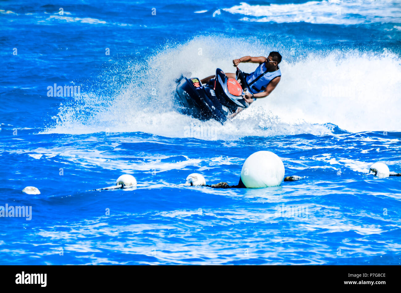 Jet ski Drifting Foto Stock