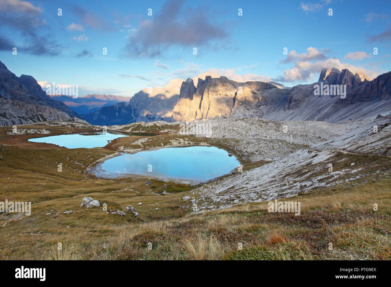 Alpi italia Dolomiti - Tre Cime - Lago dei piani Foto Stock