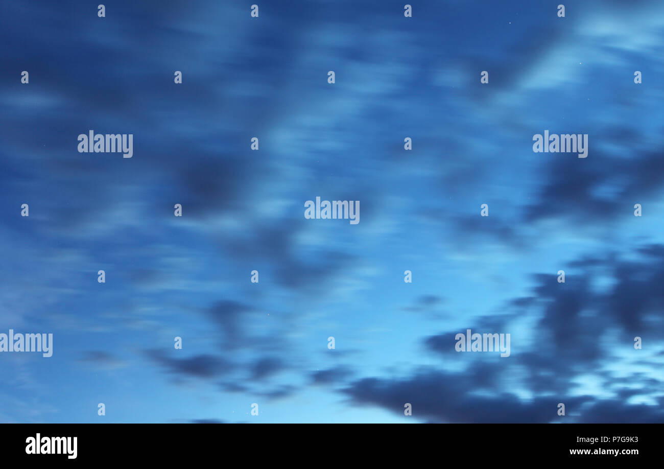 Solo il cielo di notte - una lunga esposizione Foto Stock
