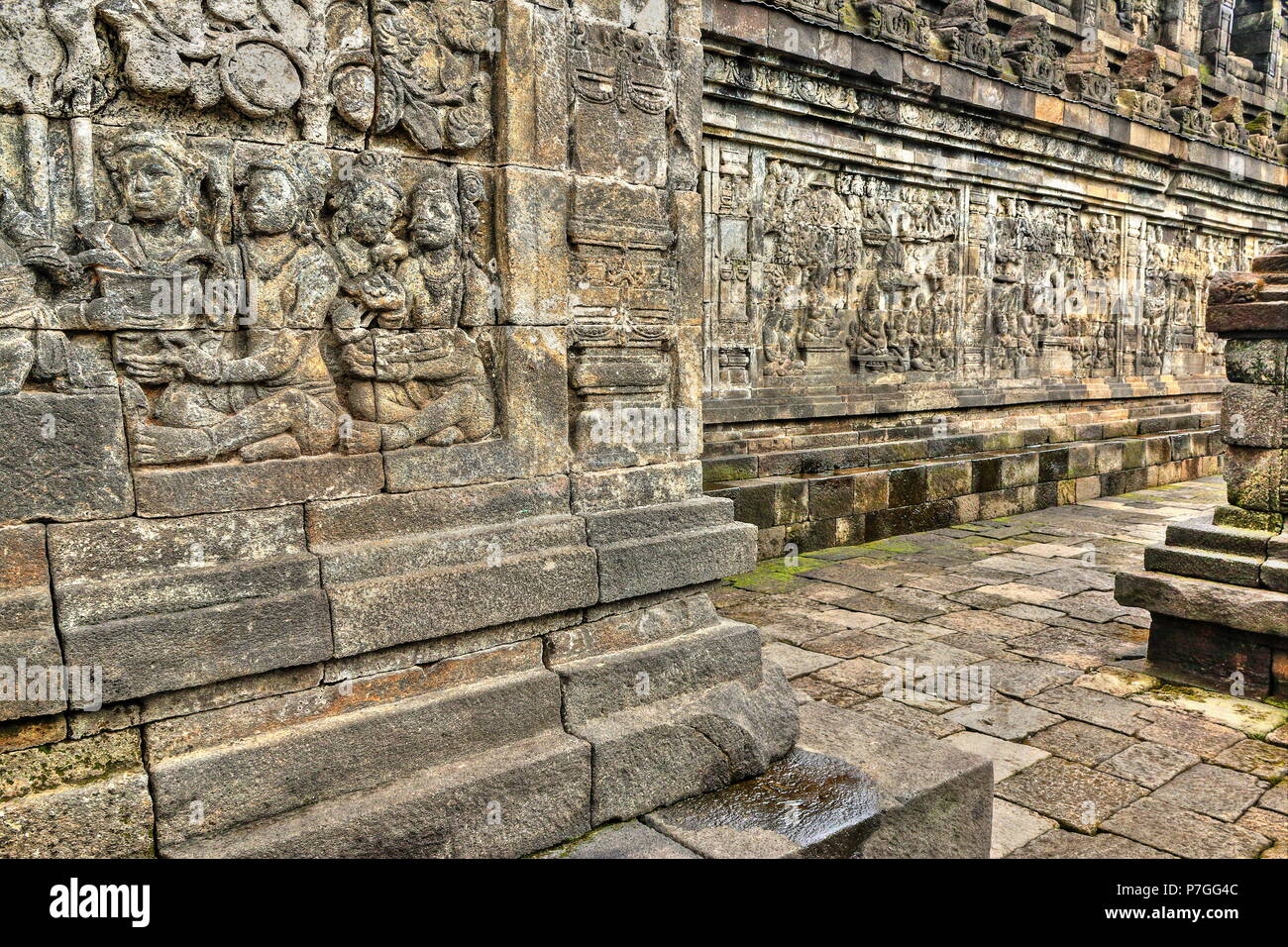 Tempio di Borobudur, Jogjakarta, Indonesia Foto Stock