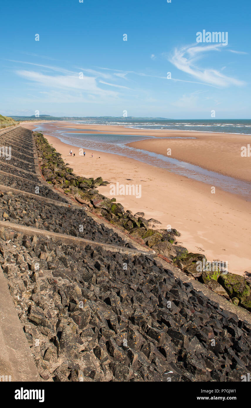Montrose beach, Angus, Scozia. Foto Stock