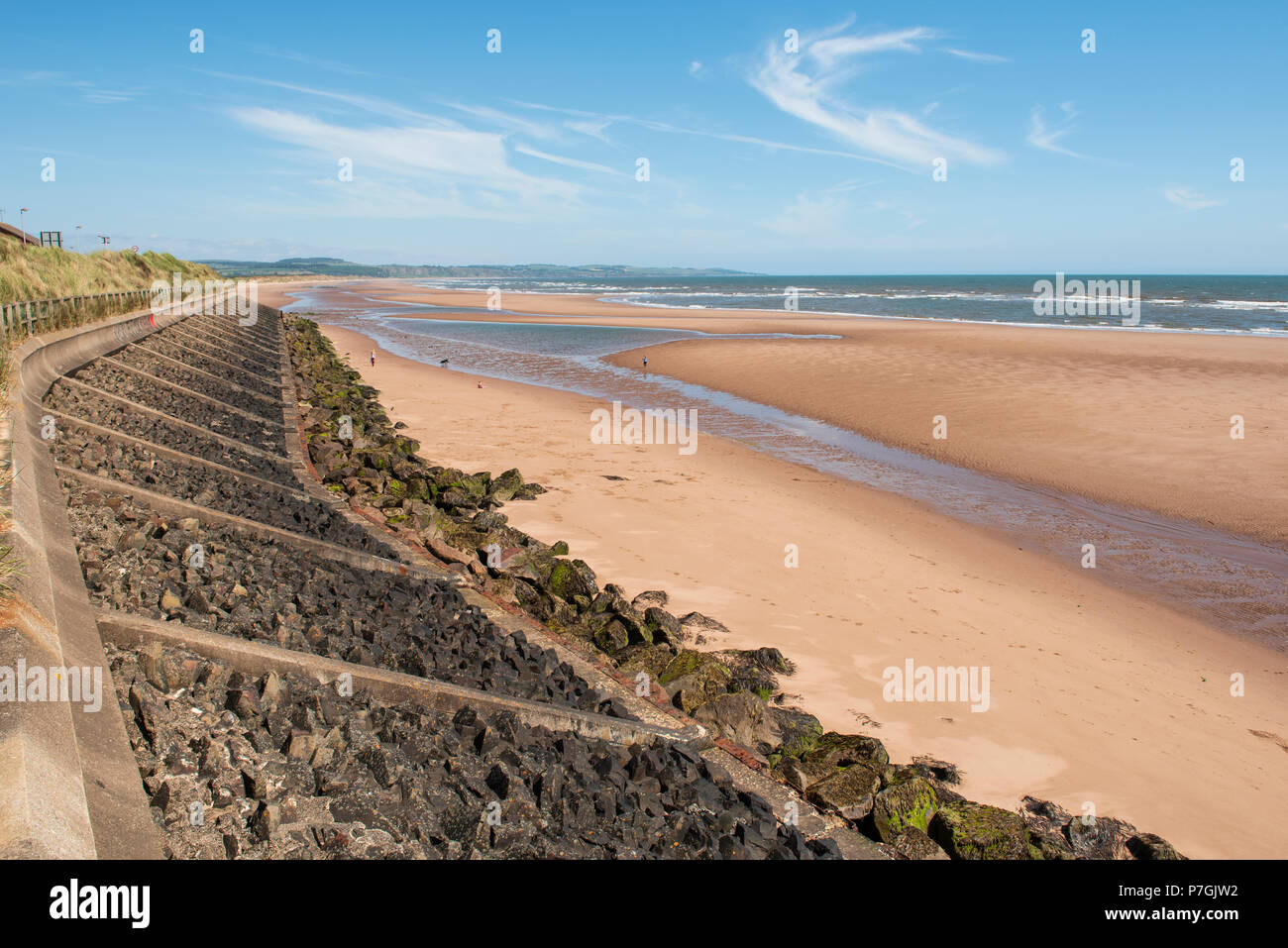 Montrose beach, Angus, Scozia. Foto Stock